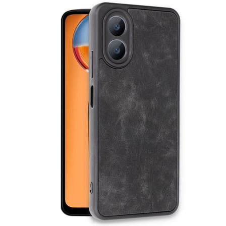 hediyelik Oppo A38 Kılıf Aras Deri Kapak - Siyah