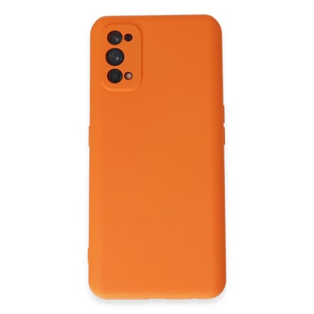 hediyelik Realme 7 Pro Kılıf Nano İçi Kadife Silikon - Turuncu