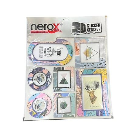 hediyelik 3D Sticker Çerçeve Seti