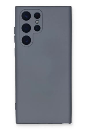 hediyelik Samsung Galaxy S24 Ultra Kılıf Nano içi Kadife Silikon - Gri
