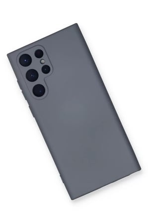 hediyelik Samsung Galaxy S24 Ultra Kılıf Nano içi Kadife Silikon - Gri