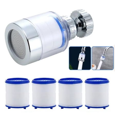 hediyelik SN-27145 Oynar Başlıklı Kireç Önleyici 5 Filtreli Su Tasarruflu Musluk Başlığı