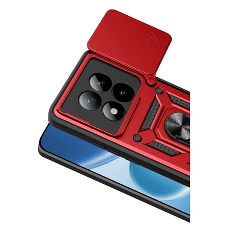 hediyelik Xiaomi Redmi Note 15 Pro 5g Pars Lens Yüzüklü Silikon - Kırmızı