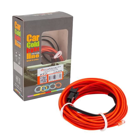 hediyelik PM-6076 5 Metre 5 Volt USB Adaptörlü Neon Kırmızı İp Aydınlatma
