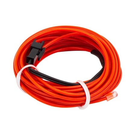 hediyelik PM-6076 5 Metre 5 Volt USB Adaptörlü Neon Kırmızı İp Aydınlatma