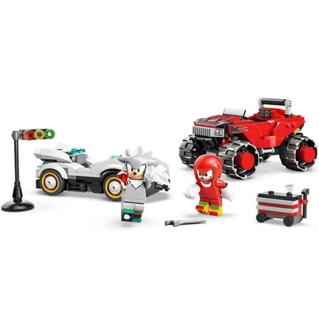 hediyelik 77118 Lego Sonic Silverın Arabası, Knucklesın Canavar Kamyonuna Karşı 378 parça