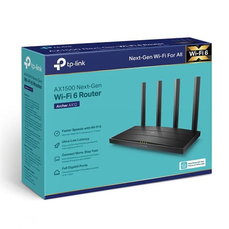 hediyelik Archer AX12 AX1500 WIFI6 4 Port Gıgabıt 2.4/5GHZ Dual Band Router