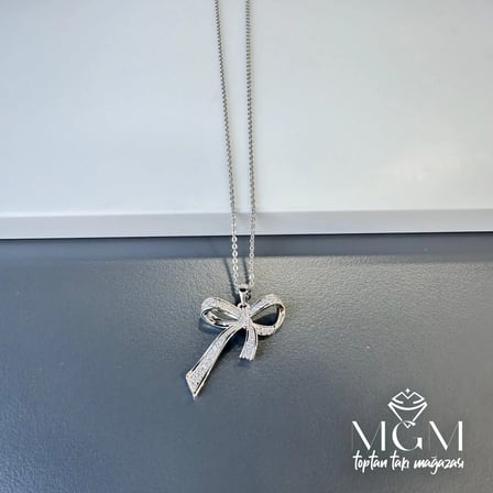 hediyelik Zirkon Taşlı Pirinç Kolyeler - Kl0022