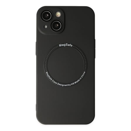 hediyelik Apple İphone 14 Plus Kılıf Jack Magneticsafe Lens Silikon - Siyah