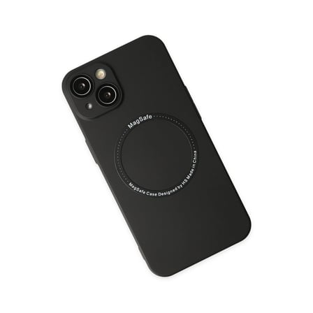 hediyelik Apple İphone 14 Plus Kılıf Jack Magneticsafe Lens Silikon - Siyah