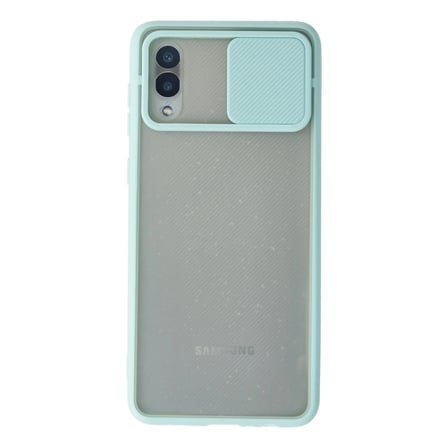 hediyelik Samsung Galaxy A02 Kılıf Palm Buzlu Kamera Sürgülü Silikon - Turkuaz