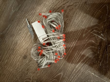 hediyelik 10m 100 Led Damla Uçlu Kırmızı Işık Şeffaf Kablo Mz-17-5