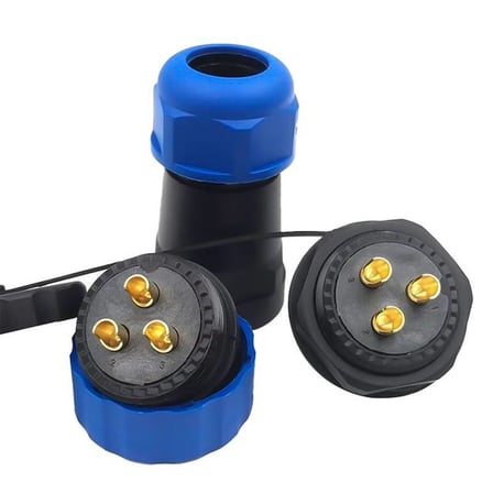 hediyelik SD28 Su Geçirmez 3 Pin Erkek-Dişi Yuvarlak 28 Mm Konnektör