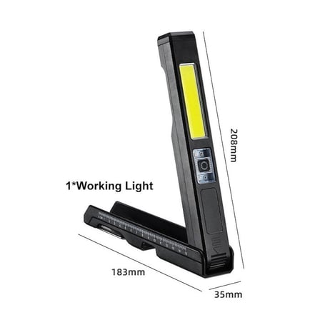 hediyelik GP-299 Mıknatıslı 180 Derece Dönebilen Şarjlı Katlanabilir LED Çalışma Tamirci Feneri