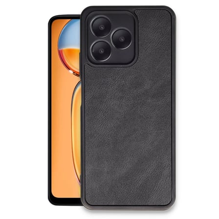 hediyelik Realme Note 50 4g Kılıf Aras Deri Kapak - Siyah
