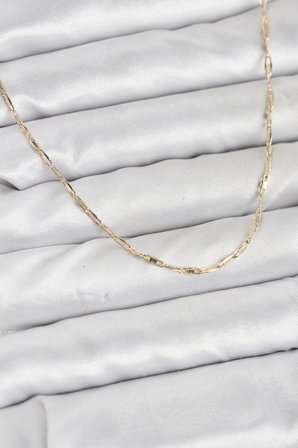 hediyelik CM 14K Gold Renk Pirinç Ataç Zincir 60 cm Kadın Kolye