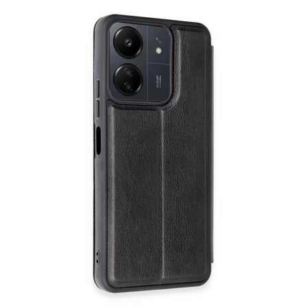hediyelik Xiaomi Redmi 13c Kılıf Flip Cover - Siyah