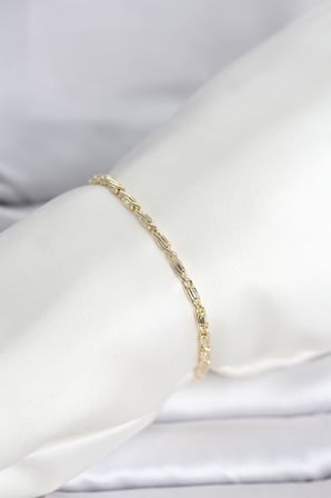 hediyelik CM 14K Gold Renk Burgu Zincirli Model Kadın Bileklik