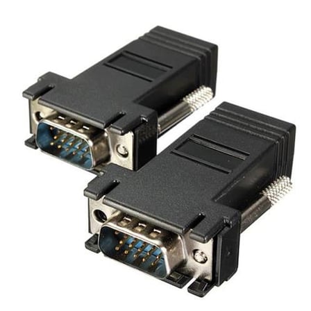 hediyelik PM-6859 VGA to RJ45 Cat5/Cat6/Cat7 Mini Extender Uzatıcı Adaptör