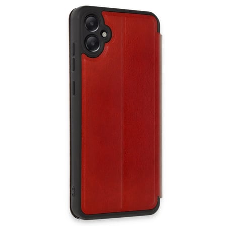hediyelik Samsung Galaxy A05 Kılıf Flip Cover - Kırmızı