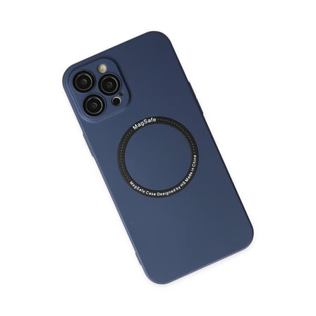 hediyelik Apple İphone 12 Pro Kılıf Jack Magneticsafe Lens Silikon - Lacivert