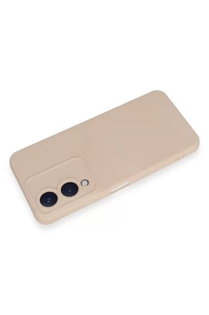 hediyelik Vivo Y17S Kılıf Nano içi Kadife Silikon - Pudra