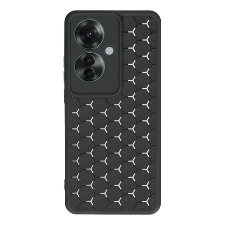 hediyelik Oppo Reno 11f Kılıf Petek Silikon Kapak - Siyah