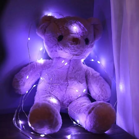 hediyelik Gd957 Şerit Pilli Aydınlatma 3 Metre 30 Adet Beyaz Peri Led