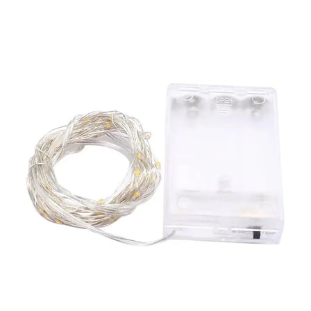 hediyelik Gd957 Şerit Pilli Aydınlatma 3 Metre 30 Adet Beyaz Peri Led