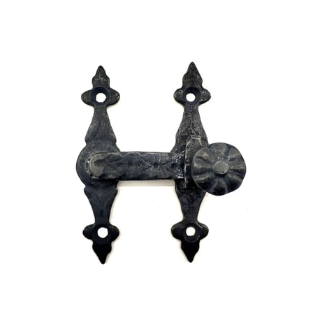 hediyelik Antika Tarz Dekoratif Pirinç Kapı, Pencere Mandalı - 82x65 mm, Oksit