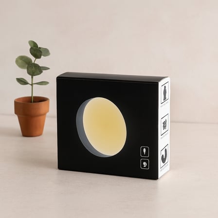 hediyelik USB Şarjlı Sensörlü Yuvarlak LED Lamba 8.3 cm - Sarı Işık