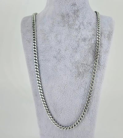 hediyelik Rodyum Çelik Erkek Kolye 60 Cm - Ekl0038