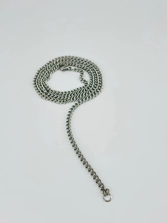 hediyelik Rodyum Çelik Erkek Kolye 60 Cm - Ekl0038