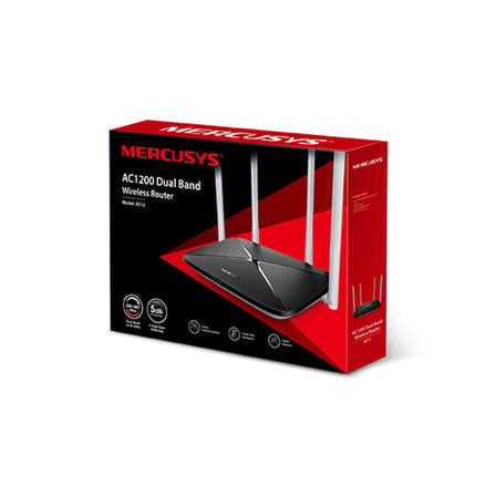 hediyelik Mercusys AC12 AC1200 867MBPS/5GHZ/300MBPS/2.4GHZ Dual Band Kablosuz Router