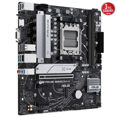 hediyelik Prıme B650M-K DDR5 6400MHZ 1XVGA 1XHDMI 2XM.2 Usb 3.2 Matx AM5 ( AM5 9000/8000/7000 Serileri İle Uyumlu)