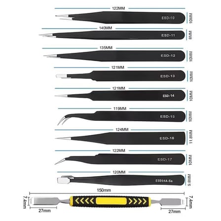 hediyelik PM-28655 Telefon Tablet 10in1 Tamir Cımbız Seti