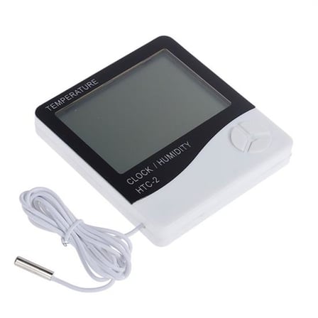 hediyelik İç ve Dış Ortam Sıcaklığını Ölçebilen LCD Ekran Saat Göstergeli Alarmlı Nem Ölçer Termometre