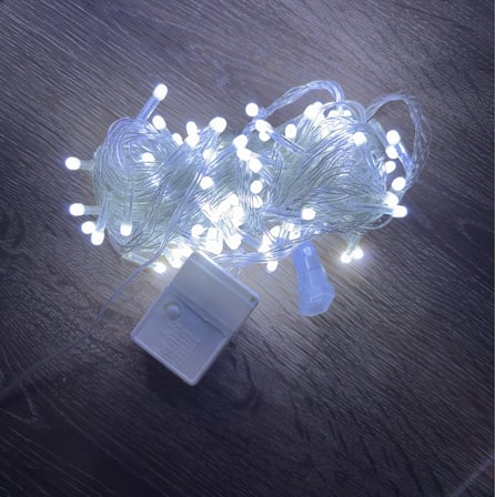 hediyelik 10m 100 Led Damla Uçlu Beyaz Işık Şeffaf Kablo Mz-17-1