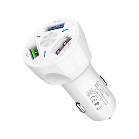 hediyelik TE-091 3xUSB 3.0 Çakmaklık Hızlı Araç Şarj Cihazı