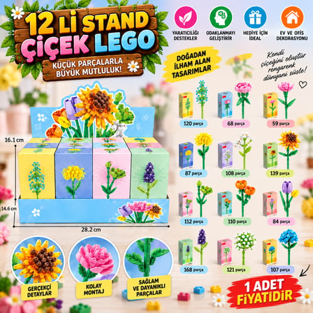 hediyelik 9093 12 Li Stand Çiçek 1 Adet Fiyatıdır