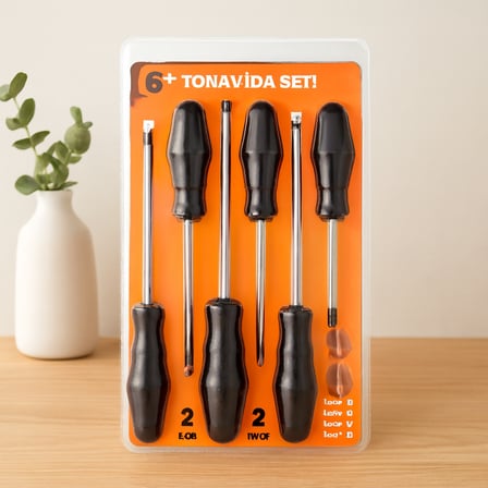 hediyelik 6 Parça Tornavida Seti (6x150, 5x125, 4x120, 3x75)