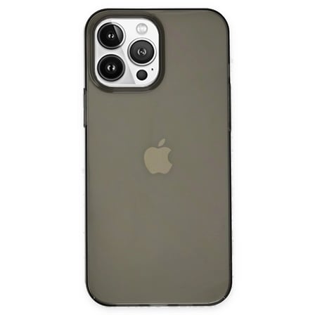 hediyelik Apple İphone 14 Pro Kılıf Pc Sert Şeffaf Kapak - Siyah