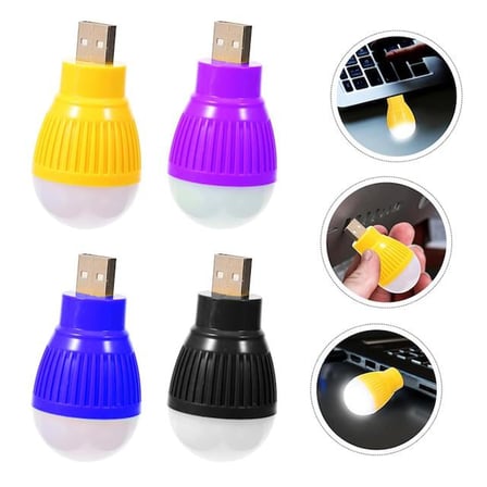 hediyelik PM-34389 USB Beyaz Gece Lambası Mini Ampul Aydınlatma