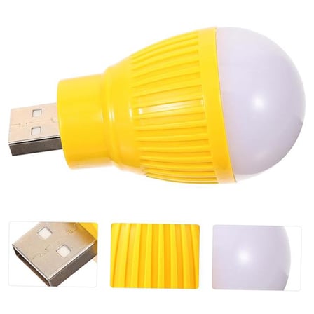 hediyelik PM-34389 USB Beyaz Gece Lambası Mini Ampul Aydınlatma
