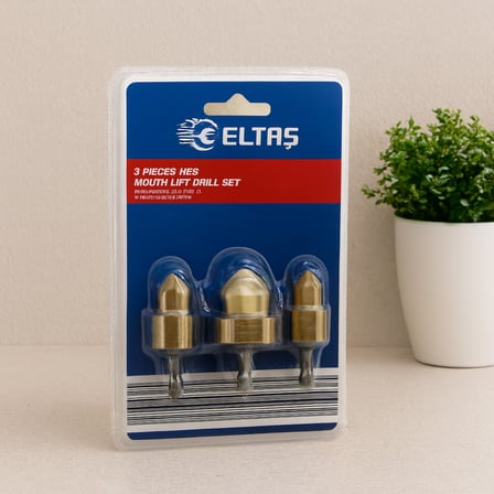 hediyelik Plastik Boru ve Sac Metal Delme Bits Uç Seti 3'lü (15-19-24 mm)