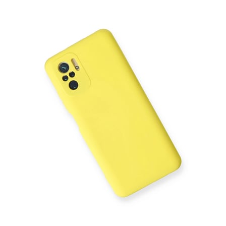hediyelik Xiaomi Redmi Note 10 Kılıf Nano İçi Kadife Silikon - Sarı