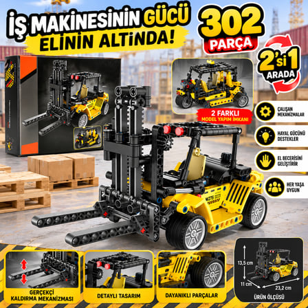 hediyelik 1004573 Forklıft 2IN1 302PRÇ