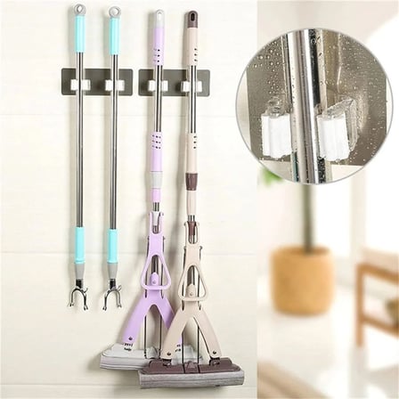 hediyelik Pratik Organizer 4lü Yapışkanlı Fırça Paspas Mop Fırça Sabitleyici Ergonomik Alet Aparatı