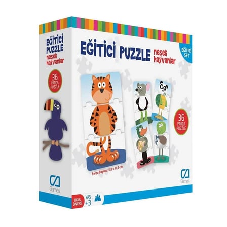 hediyelik CA.5028 CA Games Eğitici Puzzle Neşeli Hayvanlar