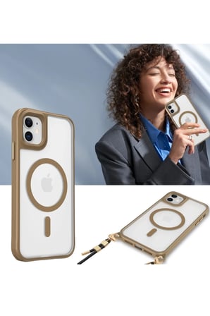 hediyelik Apple iPhone 11 Kılıf Enka Magsafe Silikon Kılıf - Şeffaf